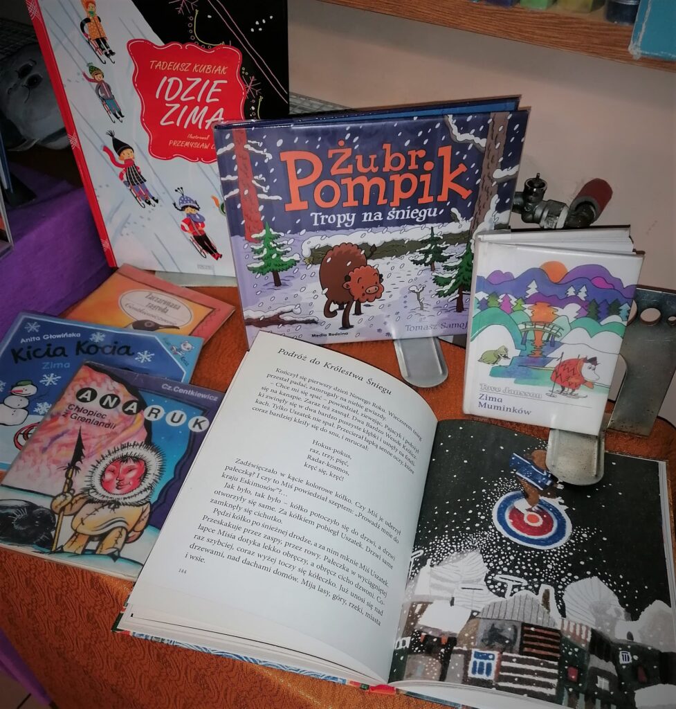 zestwaienie świątecznych książek o zimie
