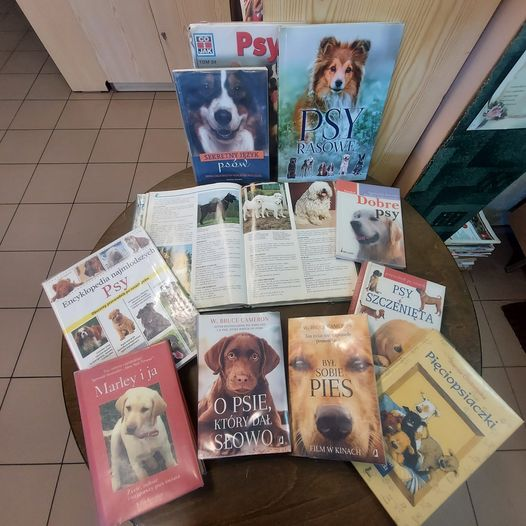 wiele książek o psach